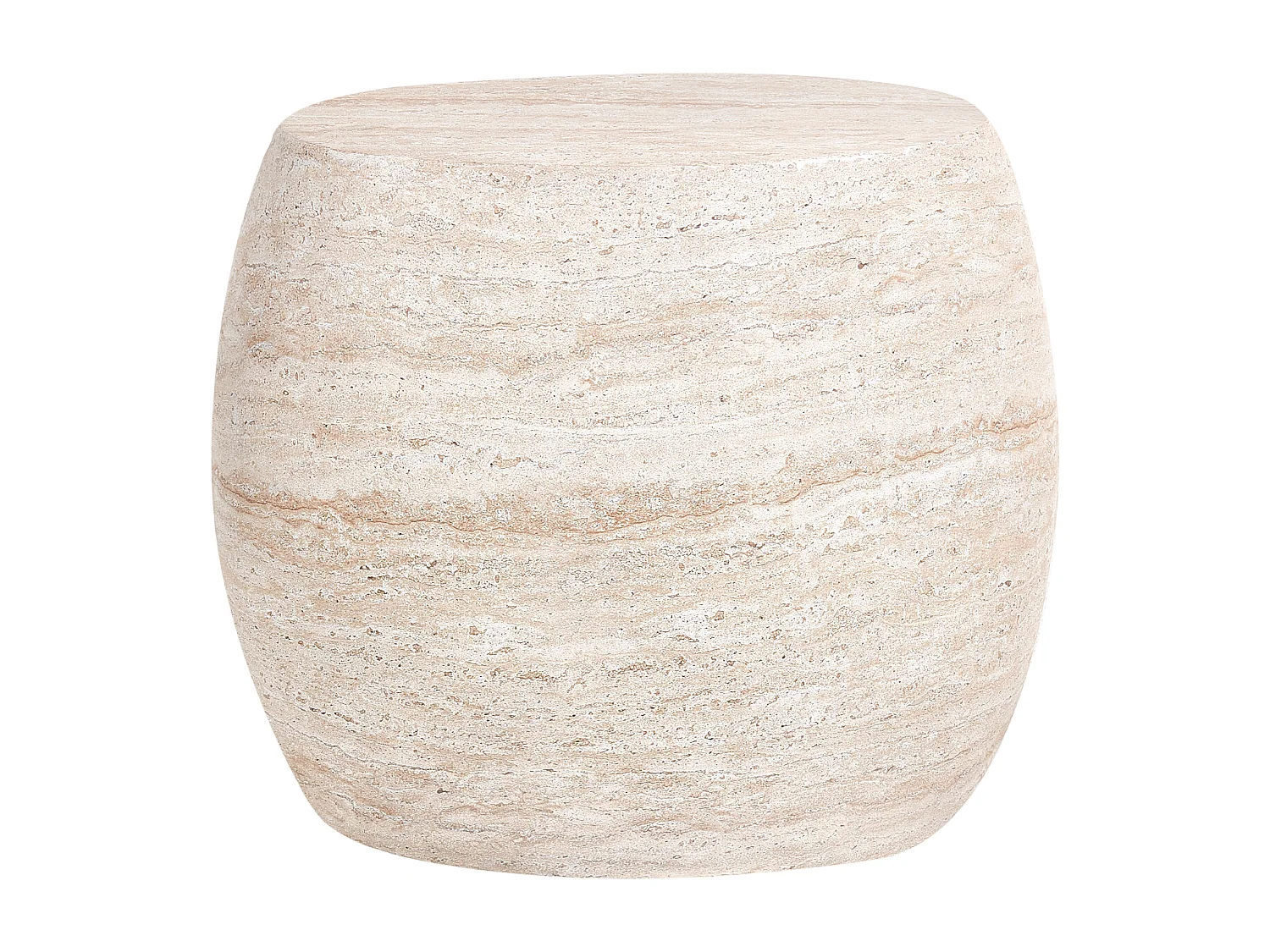 Table d'appoint RICADI 40 cm 58 cm Effet travertin