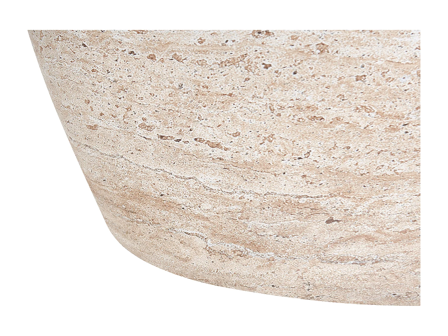 Table d'appoint RICADI 40 cm 58 cm Effet travertin
