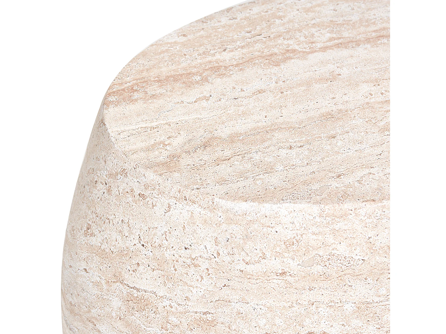 Table d'appoint RICADI 40 cm 58 cm Effet travertin