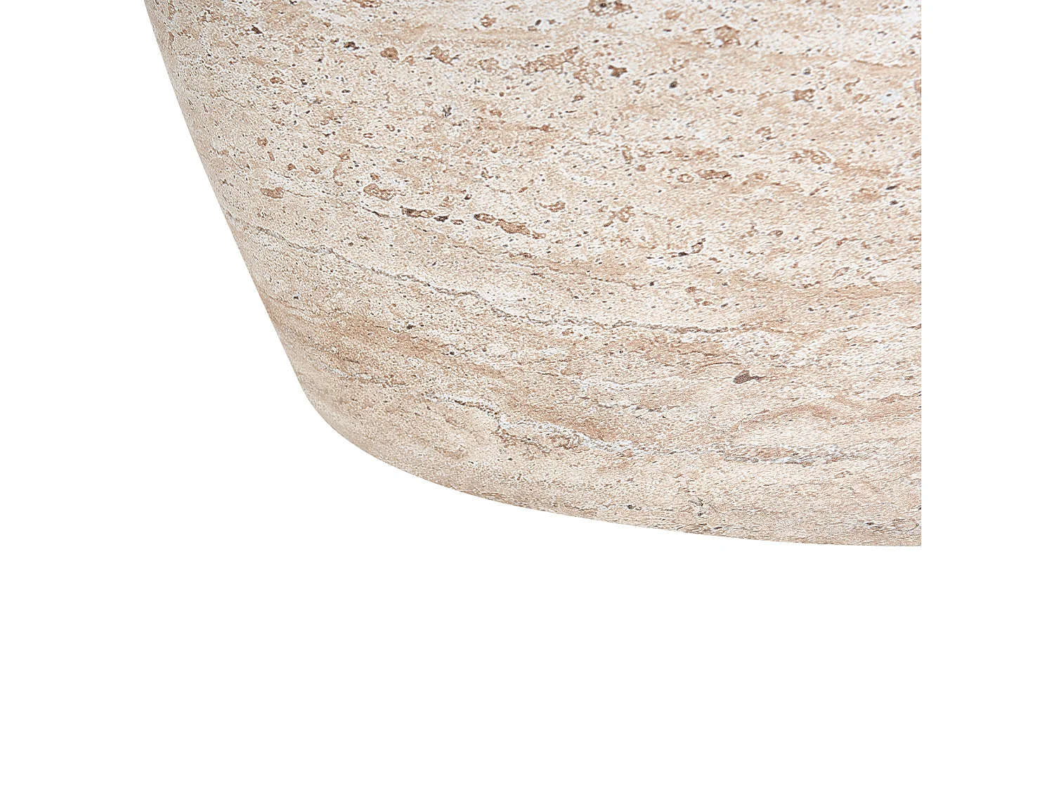 Table d'appoint RICADI 40 cm 58 cm Effet travertin