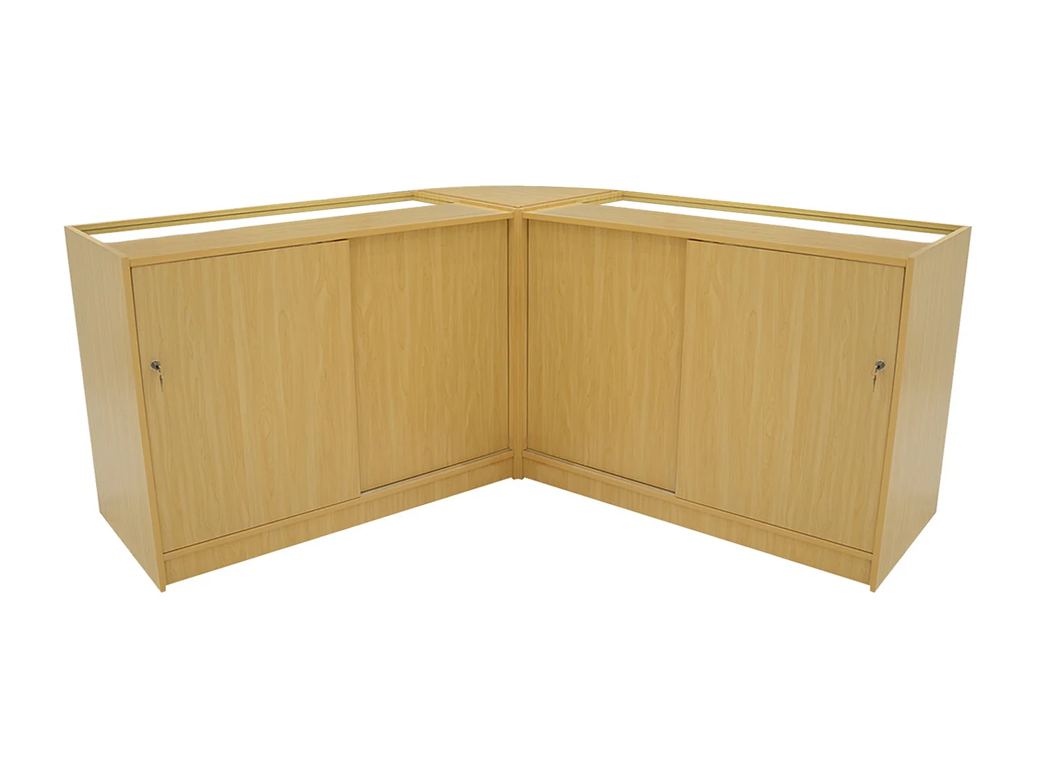 Conjunto de BalcÃµes Comerciais com Luz LED  "TRITON" CM60 + K1200 + B1200 â€“ cor Maple