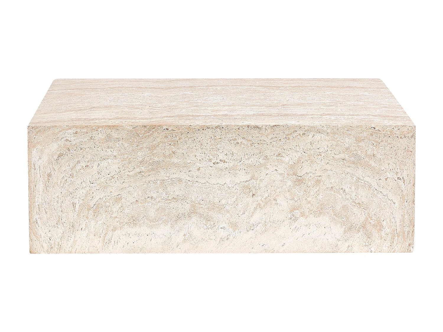 Table basse NOBRES 90 cm 66 cm Effet travertin