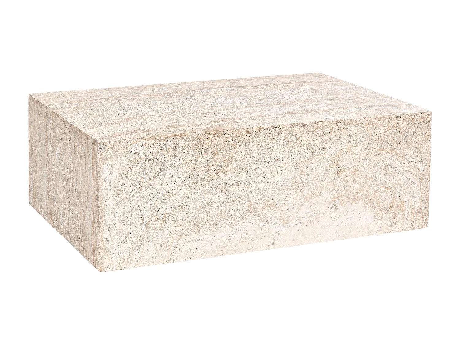 Table basse NOBRES 90 cm 66 cm Effet travertin