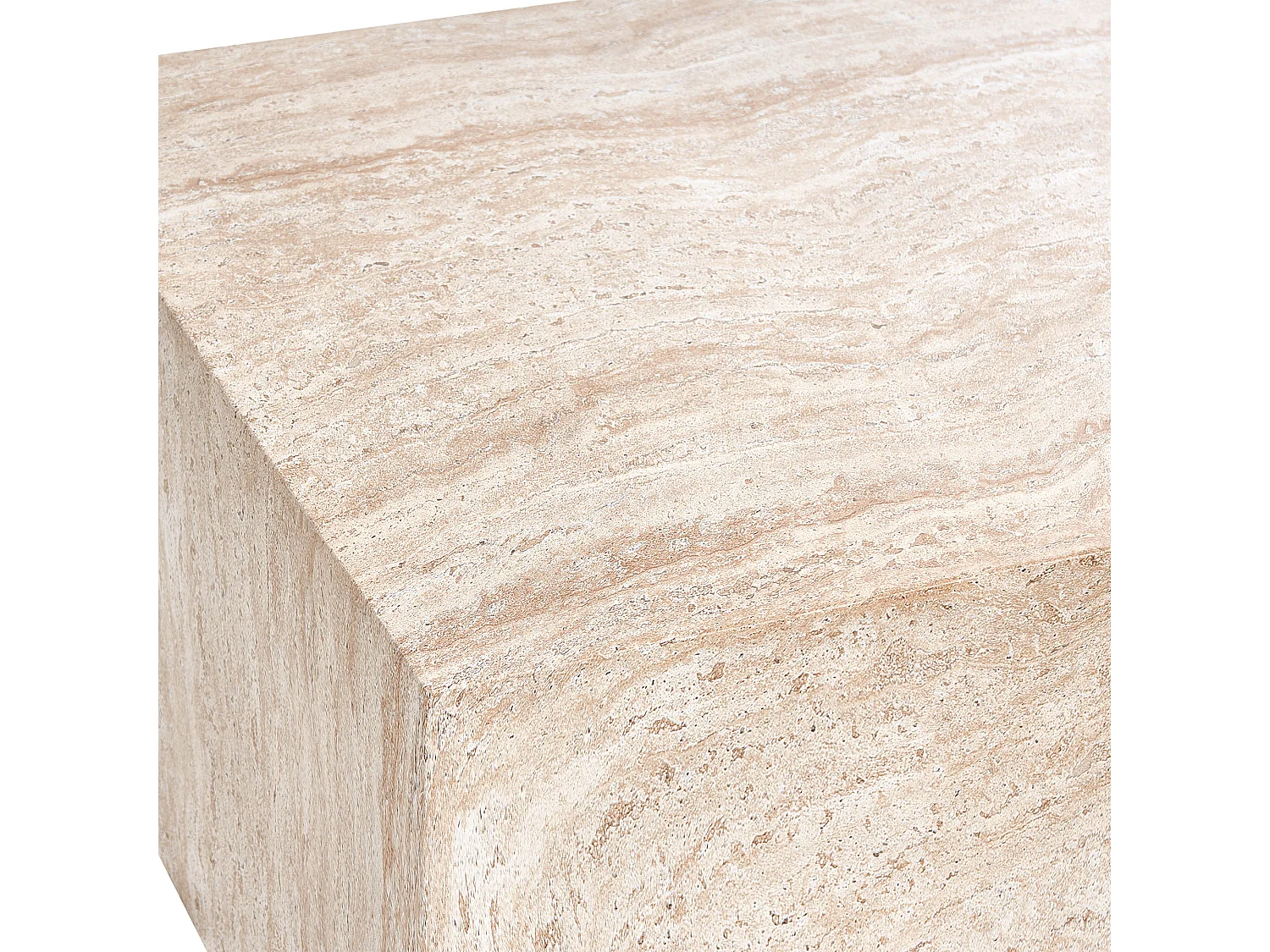 Table basse NOBRES 90 cm 66 cm Effet travertin