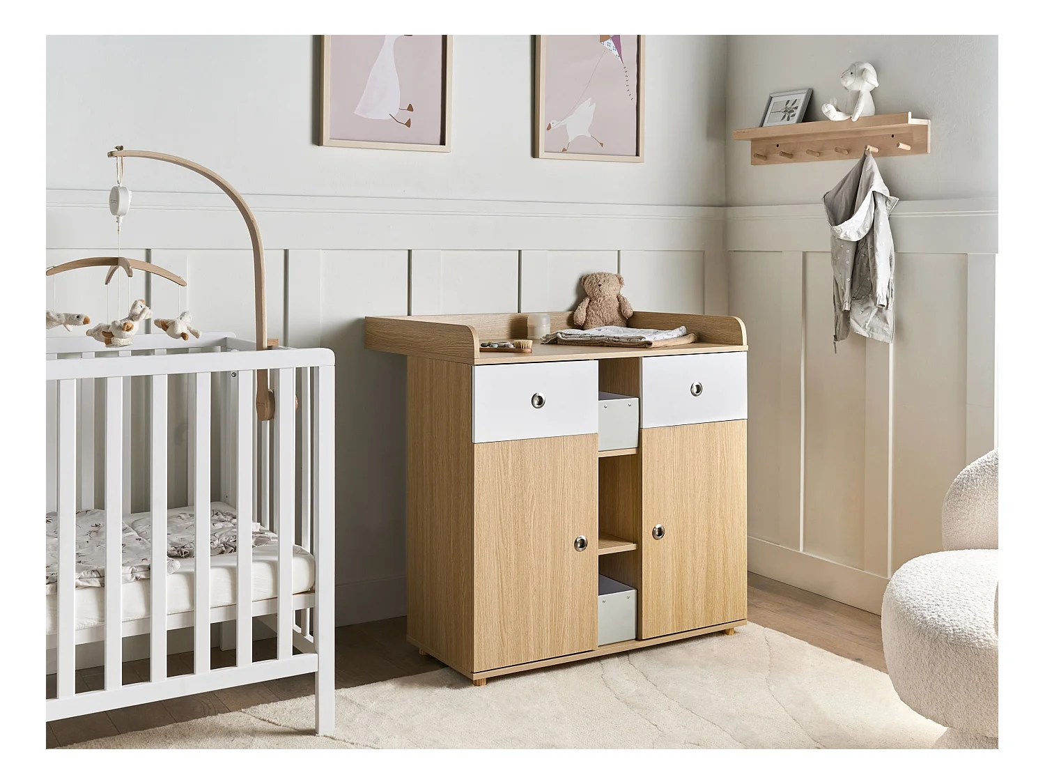 Table à langer DELISLE Marron clair