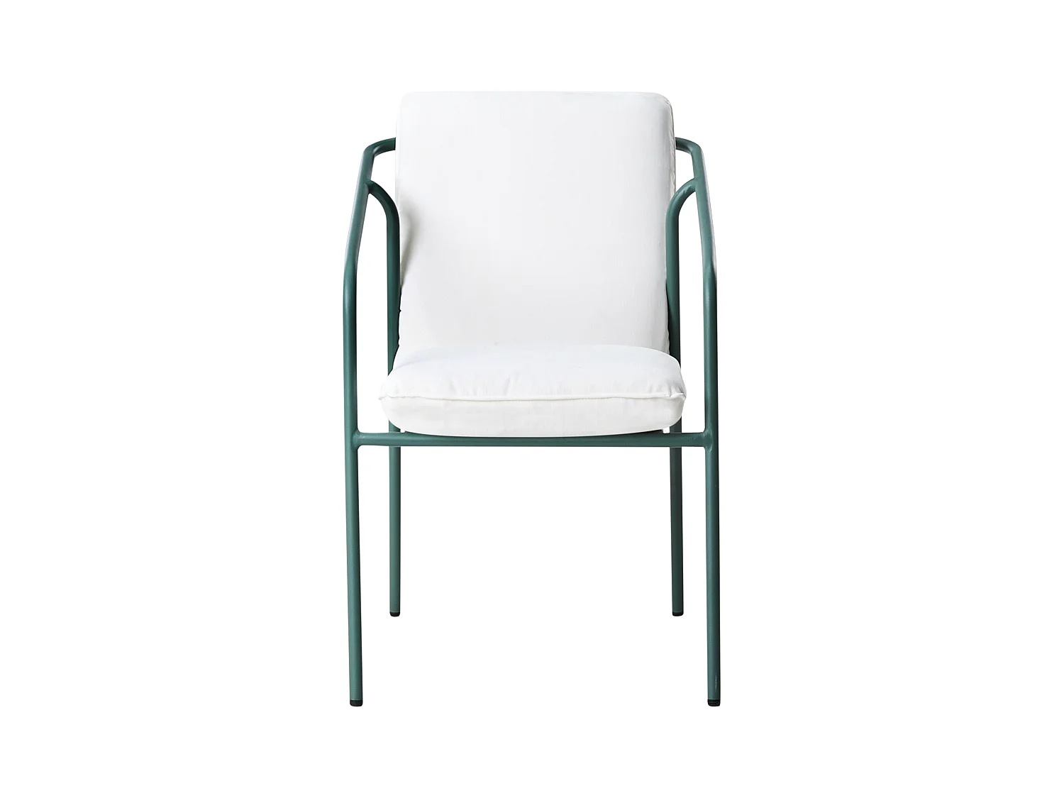 Lot de 8 chaises de jardin avec coussins ASCIANO Métal Vert
