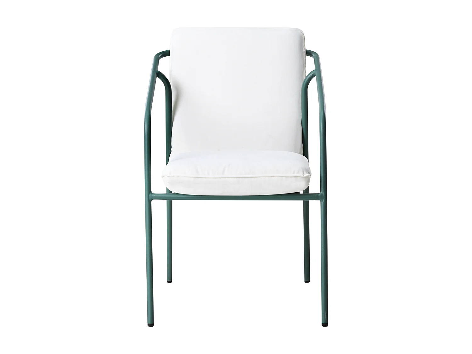 Lot de 8 chaises de jardin avec coussins ASCIANO Métal Vert