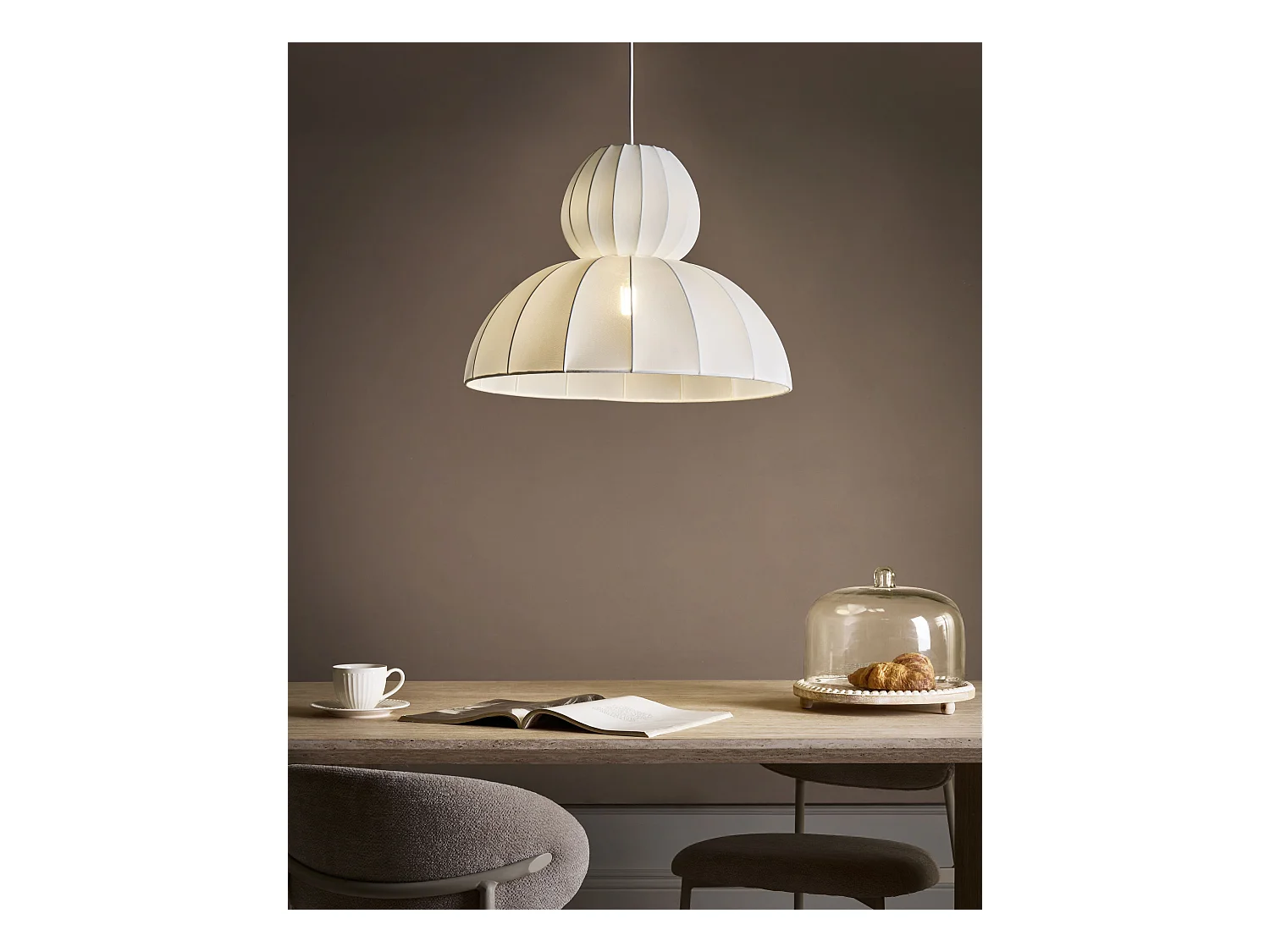 Lampe suspension GOELETTE Viscose Blanc