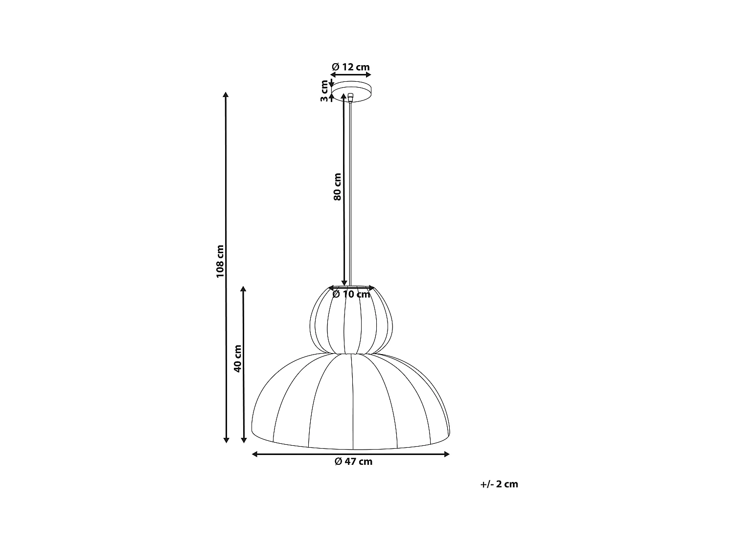 Lampe suspension GOELETTE Viscose Blanc