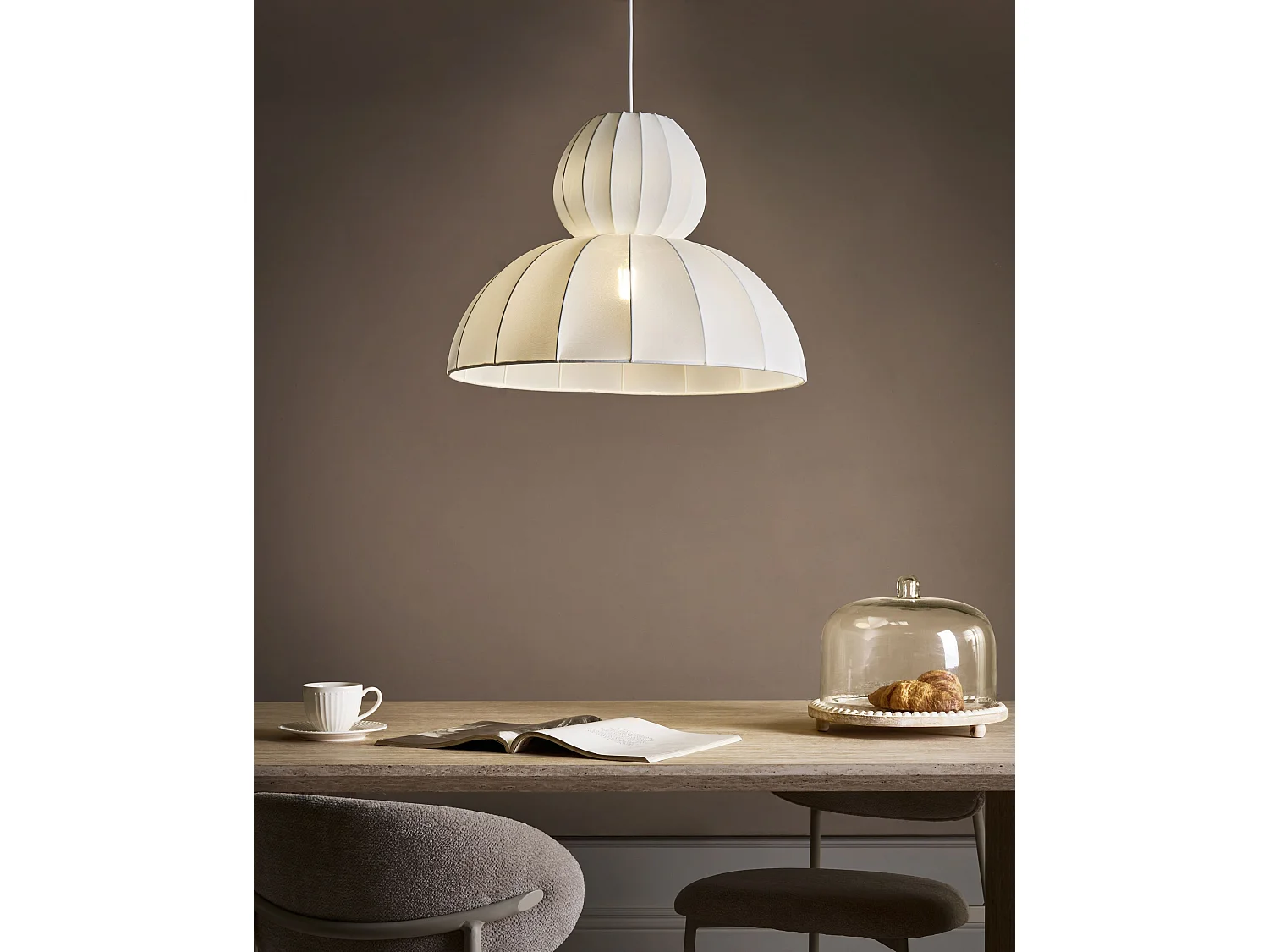 Lampe suspension GOELETTE Viscose Blanc