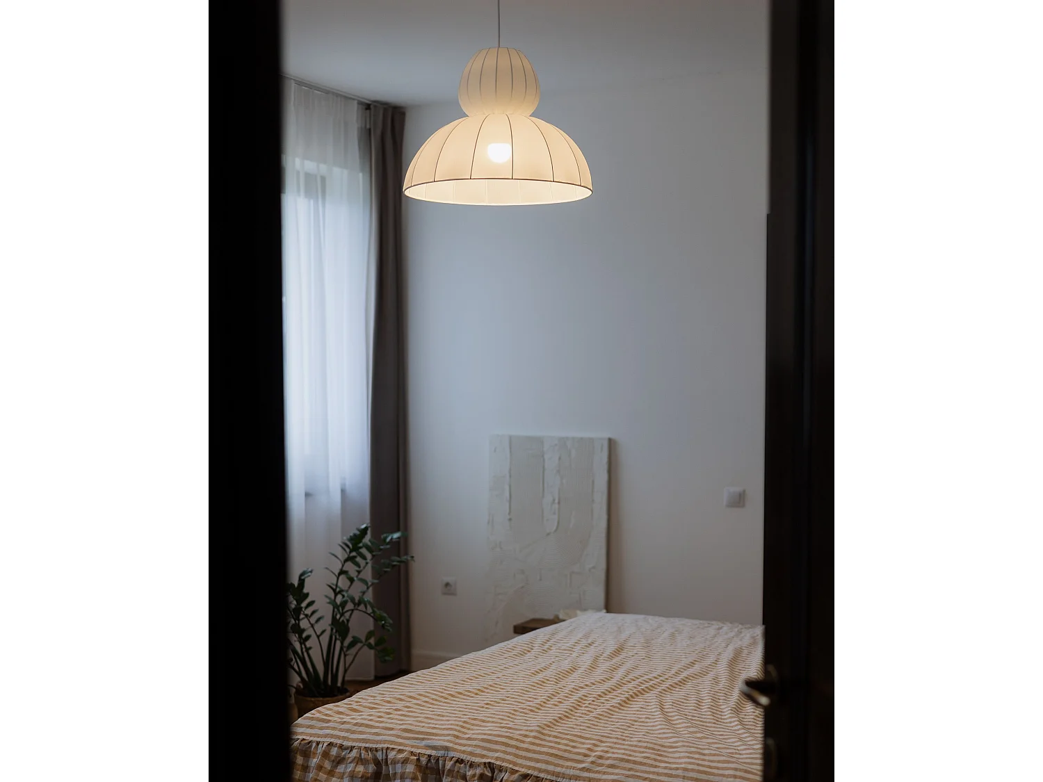 Lampe suspension GOELETTE Viscose Blanc
