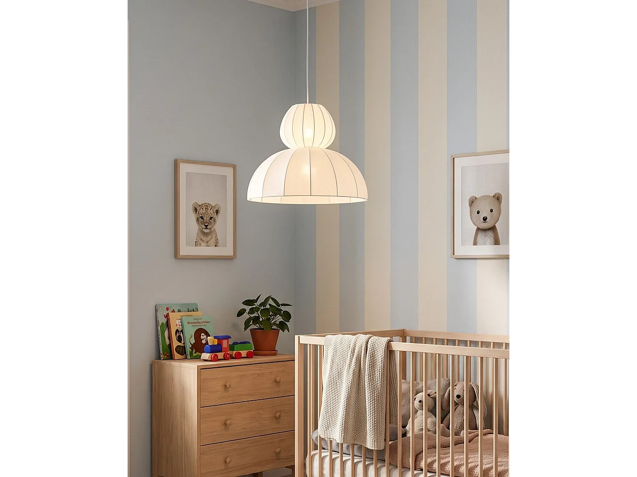 Lampe suspension GOELETTE Viscose Blanc
