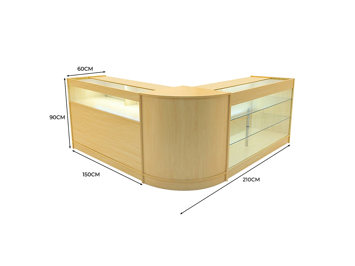 Set Banconi Negozio Triton LED K1500 B1500 & CM60 - Acero