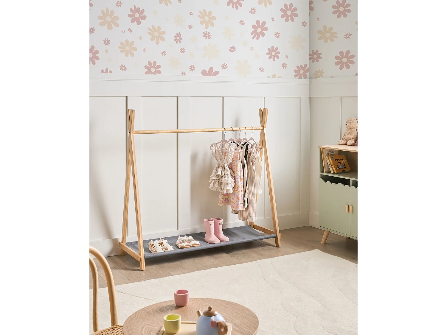 Porte-manteau pour enfants CREE Marron clair