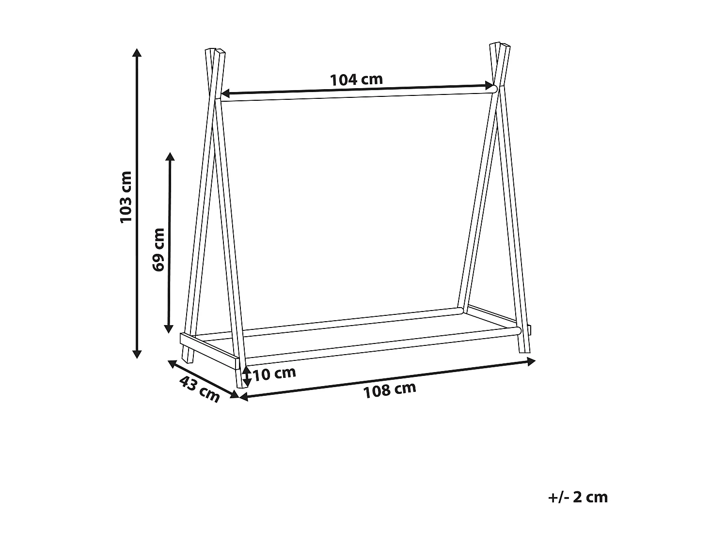 Porte-manteau pour enfants CREE Marron clair