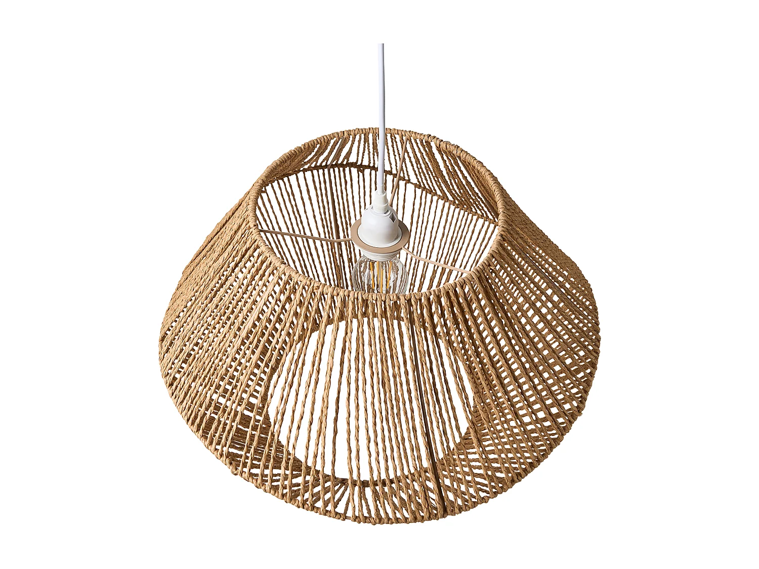 Lampe suspension YAMBOU Corde en papier Naturel