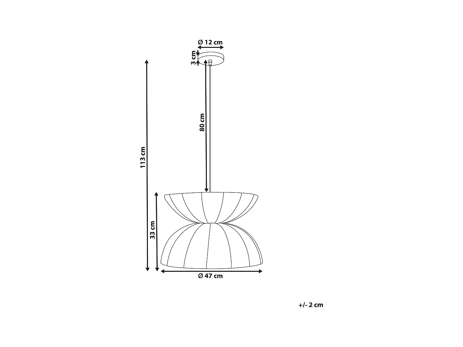 Lampe suspension DEBONS Viscose Blanc