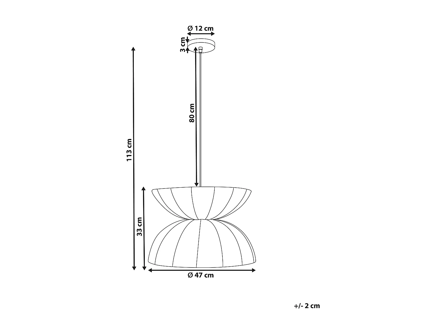 Lampe suspension DEBONS Viscose Blanc