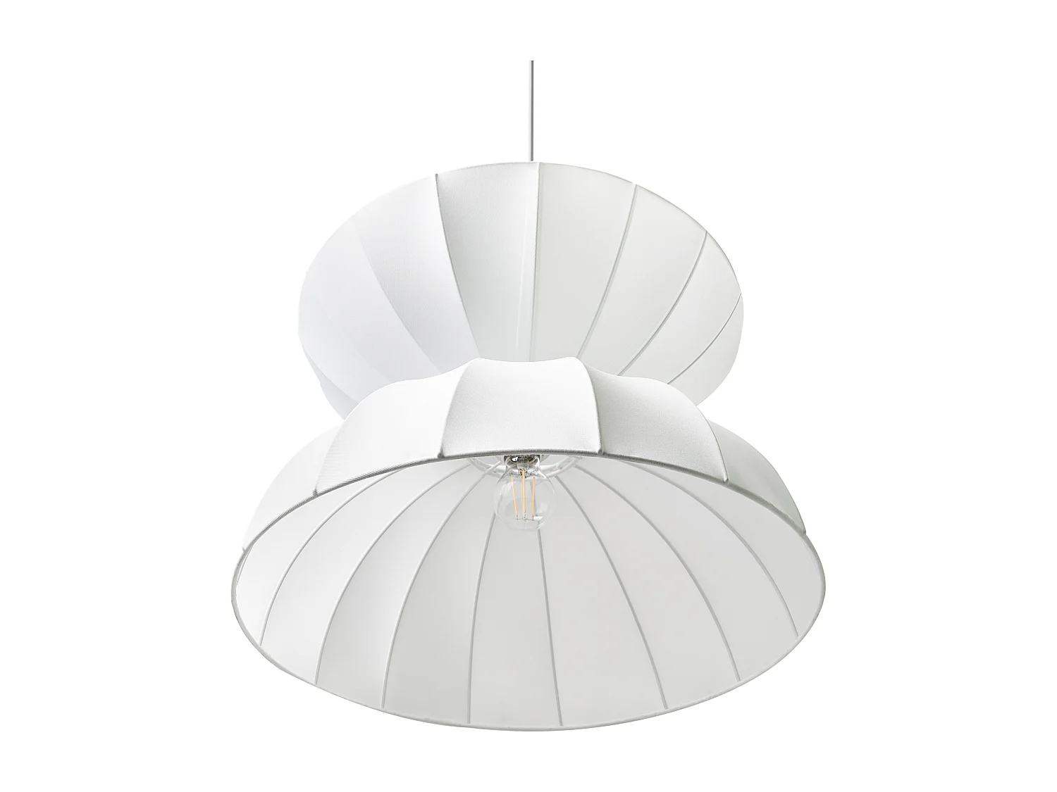 Lampe suspension DEBONS Viscose Blanc