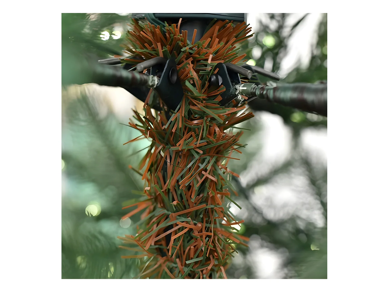 Albero di Natale "Power" con micro led incorporati 100 % PE effetto real touch cm 210h