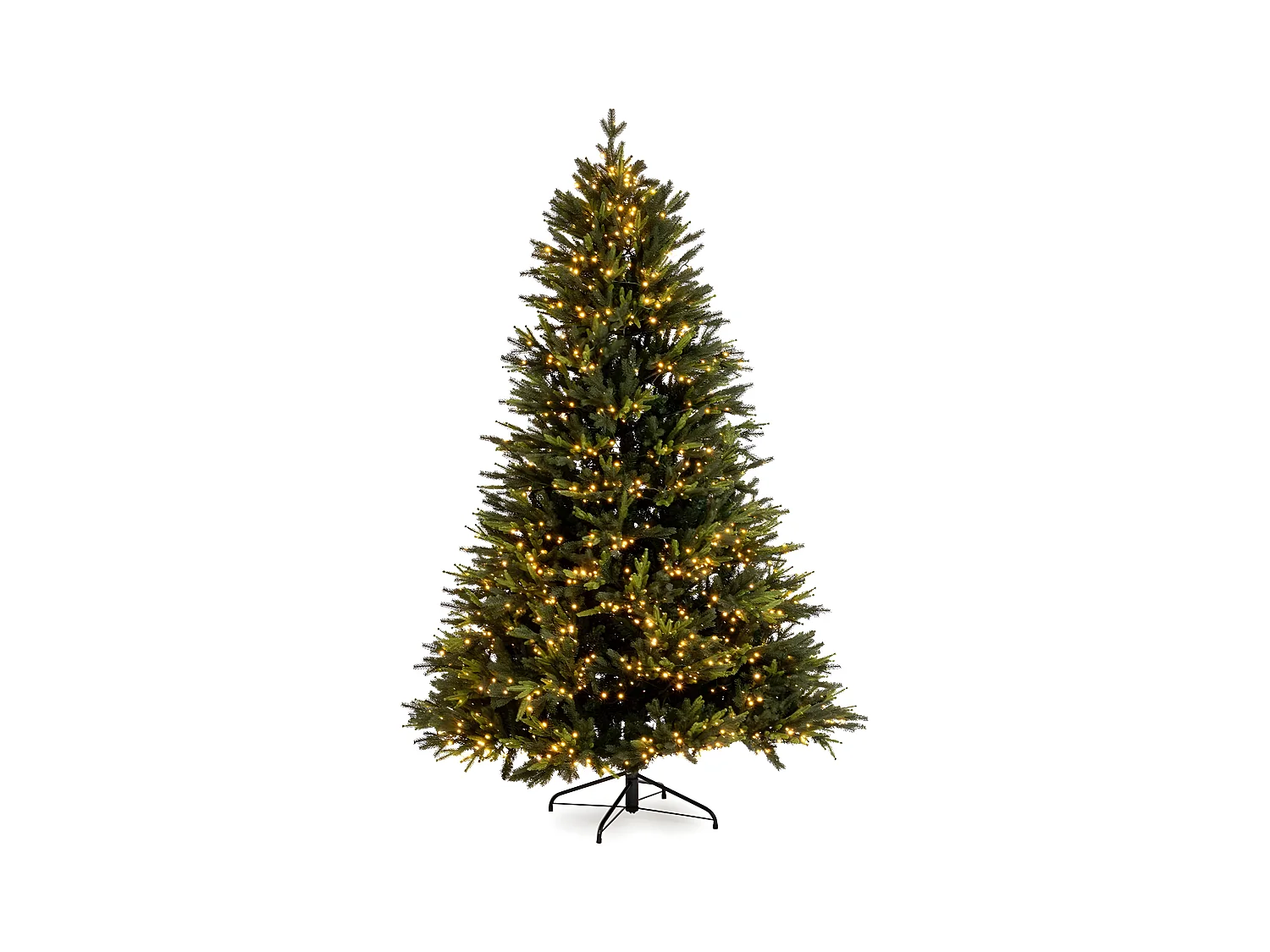 Albero di Natale "Power" con micro led incorporati 100 % PE effetto real touch cm240