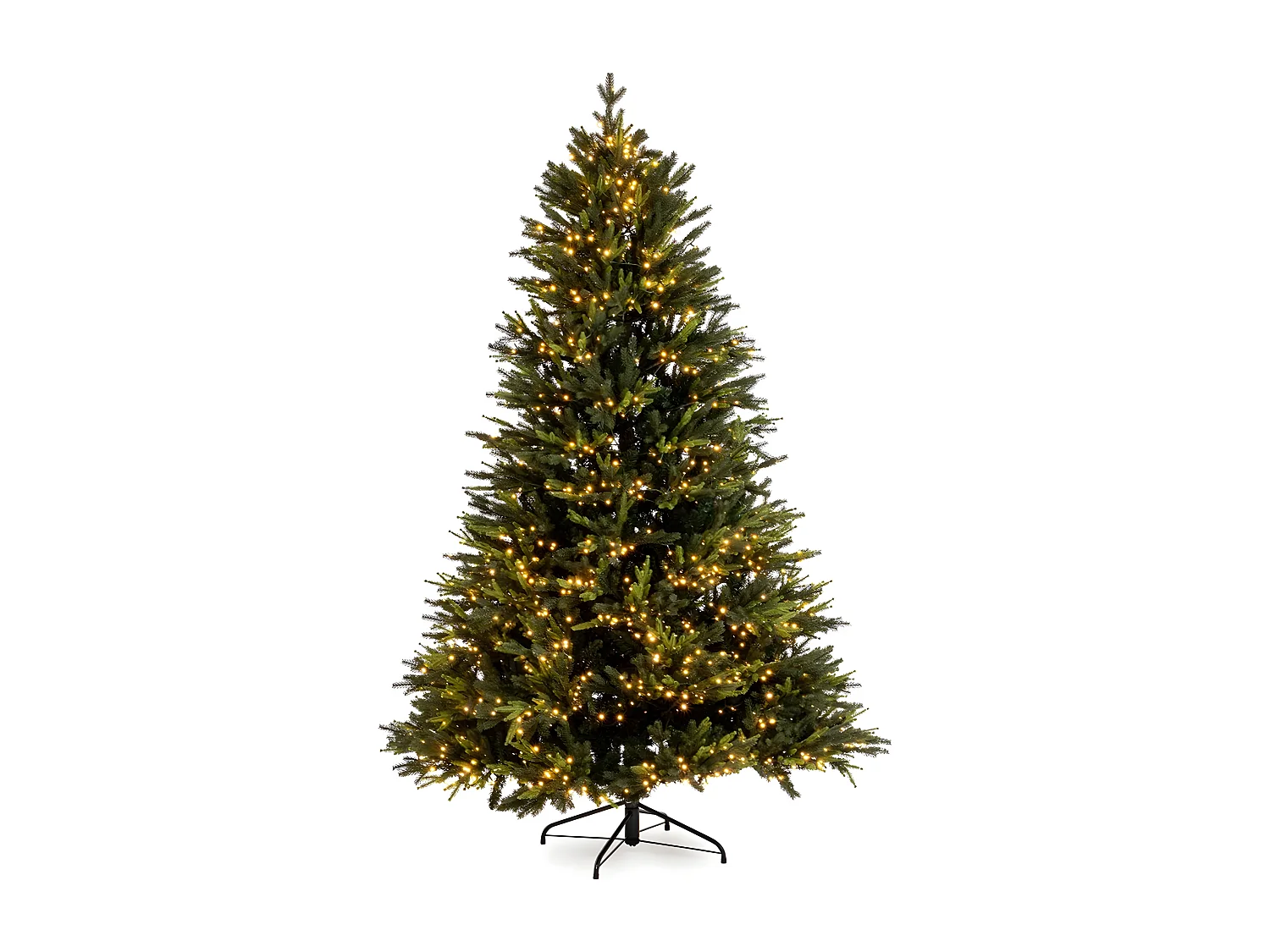 Albero di Natale "Power" con micro led incorporati 100 % PE effetto real touch cm240
