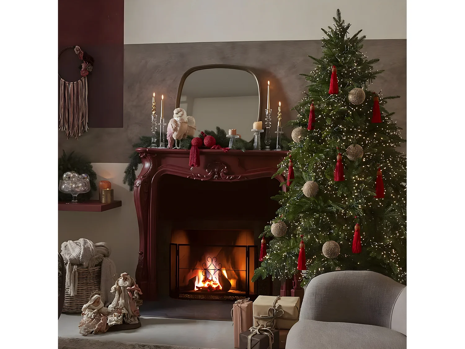 "Power" kerstboom met ingebouwde microLED's 100% PE real touch effect 300 cm