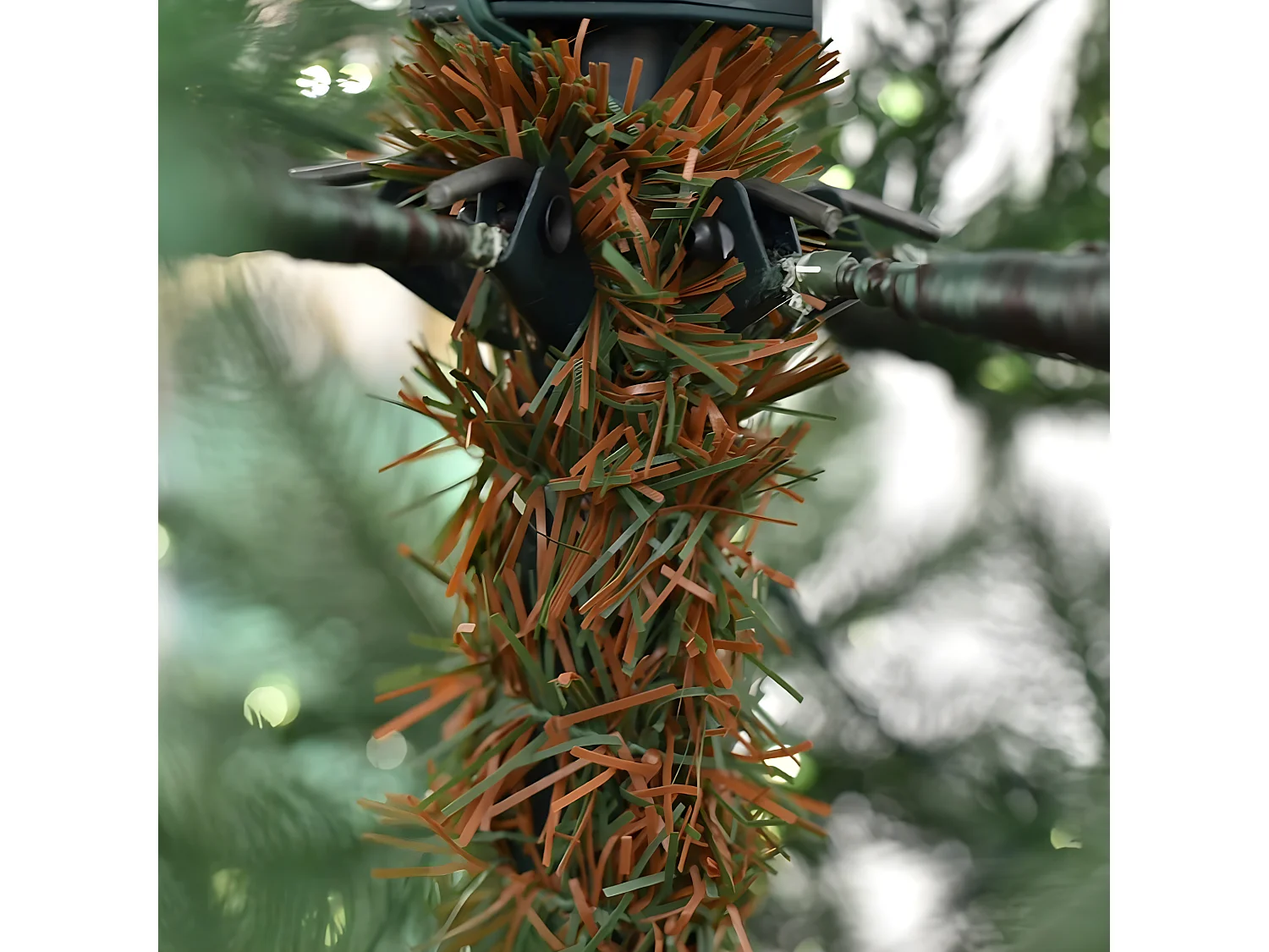 "Power" kerstboom met ingebouwde microLED's 100% PE real touch effect 300 cm