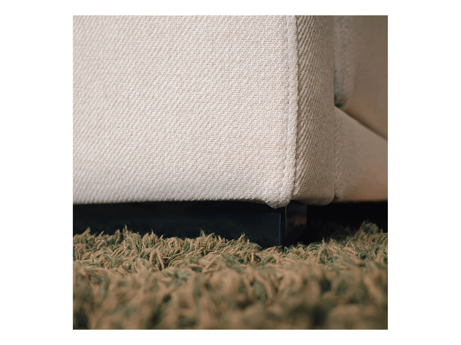 BUDWING Canapé-Lit Avery Beige avec 2 Poufs - 3 Places - 248x117x90 cm