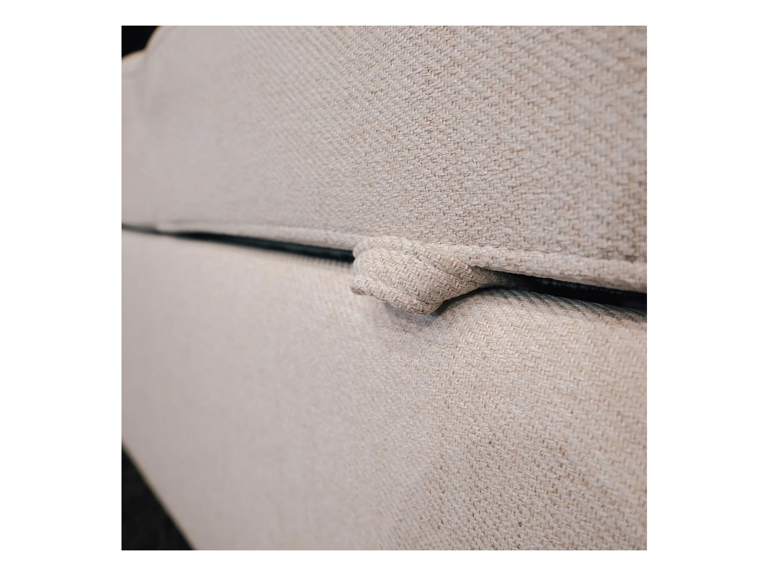 BUDWING Canapé-Lit Avery Beige avec 2 Poufs - 3 Places - 248x117x90 cm