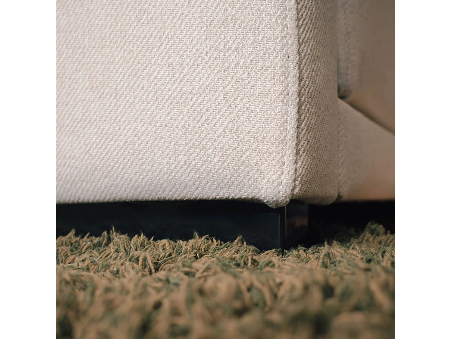 BUDWING Canapé-Lit Avery Beige avec 2 Poufs - 3 Places - 248x117x90 cm