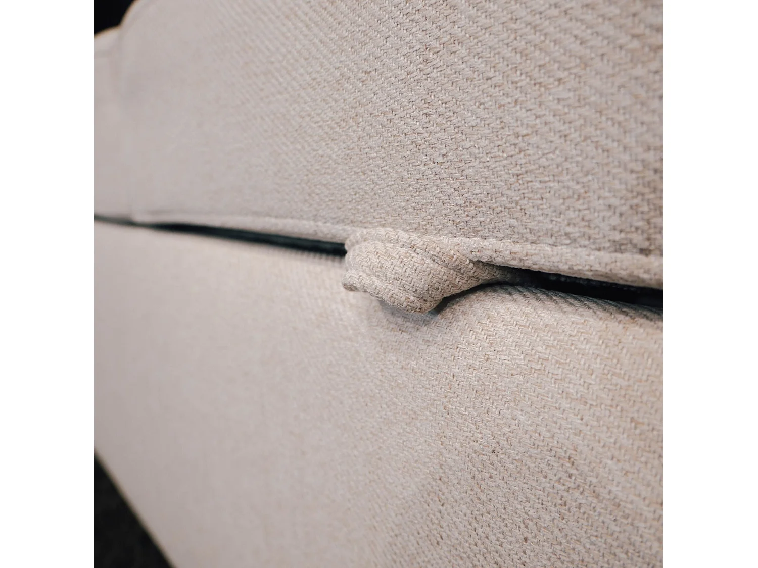 BUDWING Canapé-Lit Avery Beige avec 2 Poufs - 3 Places - 248x117x90 cm