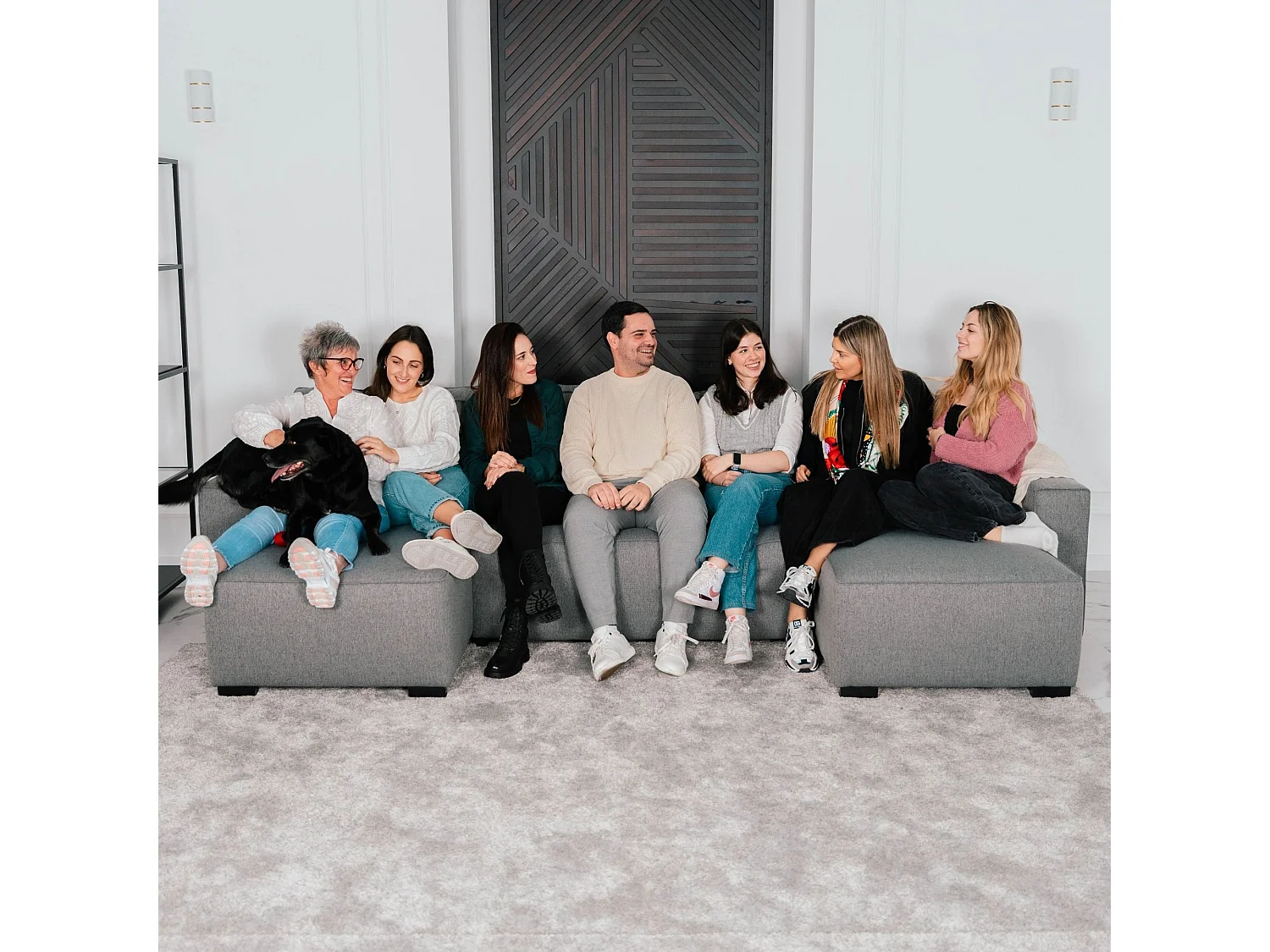 BUDWING Canapé-Lit Chaise Longue Jordan Gris - 5 Places - 317x157x91 cm