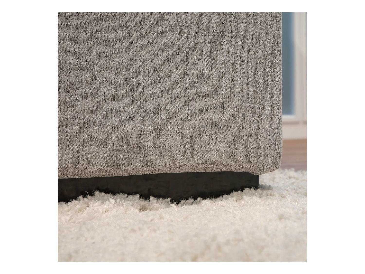 BUDWING Canapé-Lit Avery Gris avec 2 Poufs - 3 Places - 248x117x90 cm