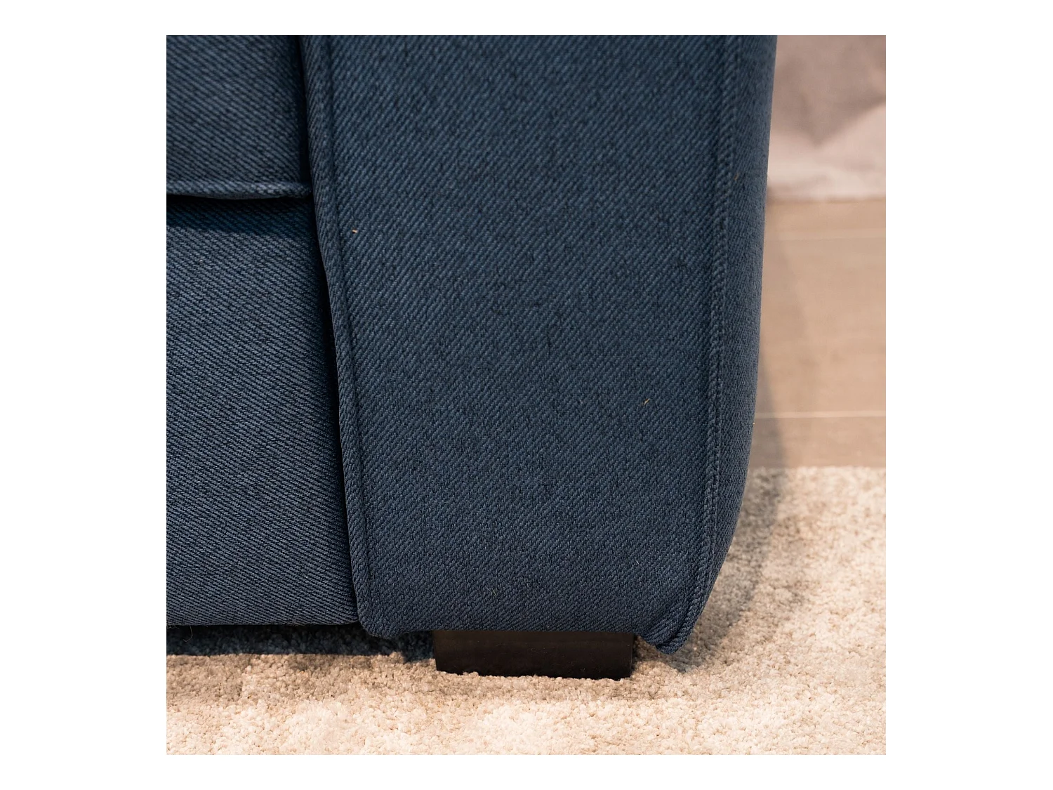 BUDWING Canapé-Lit Chaise Longue Harper Bleu - 4 Places - 248,5x156x103 cm