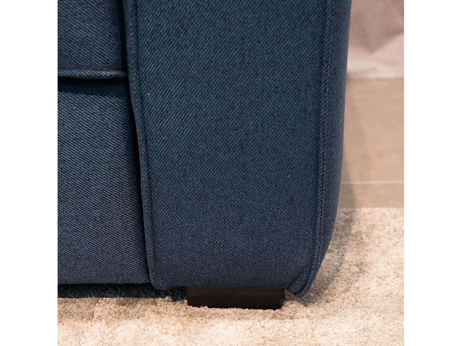 Canapé-lit 3 places Bleu - Chaise Longue Réversible Côté Droit/Gauche avec Rangement Intégré (248,5 x 117 x 103 cm) - HARPER