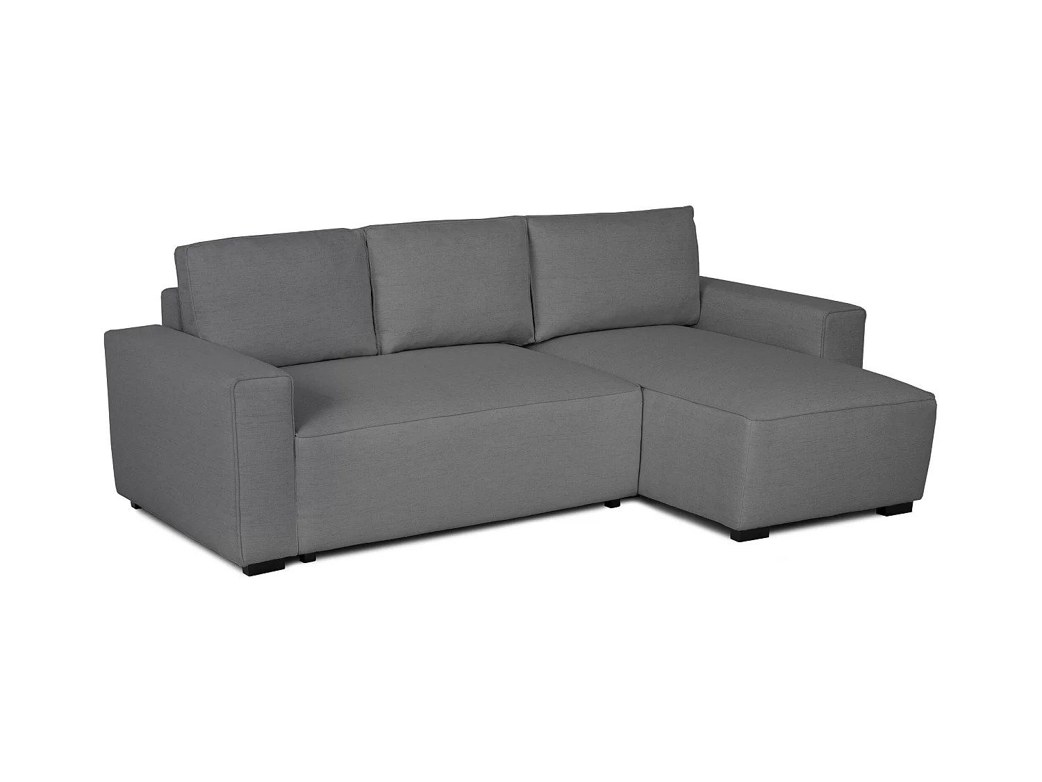 BUDWING Canapé-Lit Chaise Longue Jade Gris - 4 Places - 239x135x91 cm