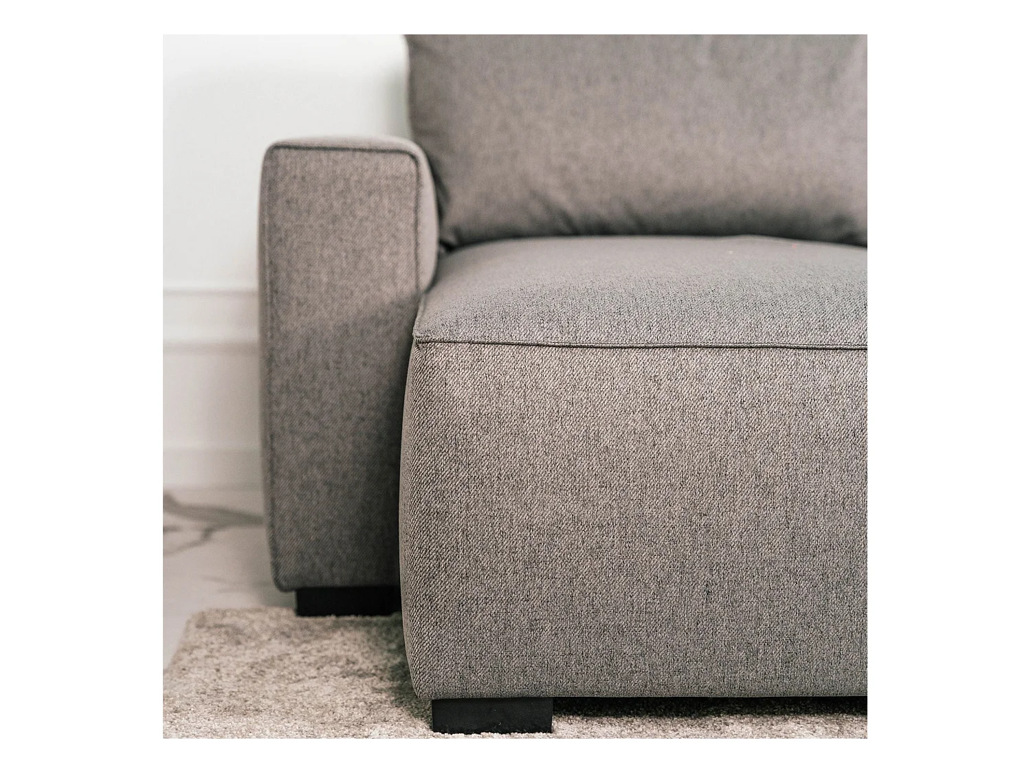 BUDWING Canapé-Lit Chaise Longue Jade Gris - 4 Places - 239x135x91 cm