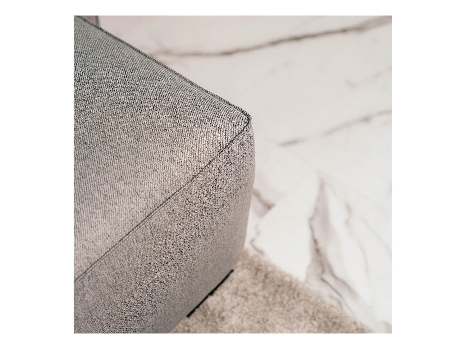 BUDWING Canapé-Lit Chaise Longue Jade Gris - 4 Places - 239x135x91 cm