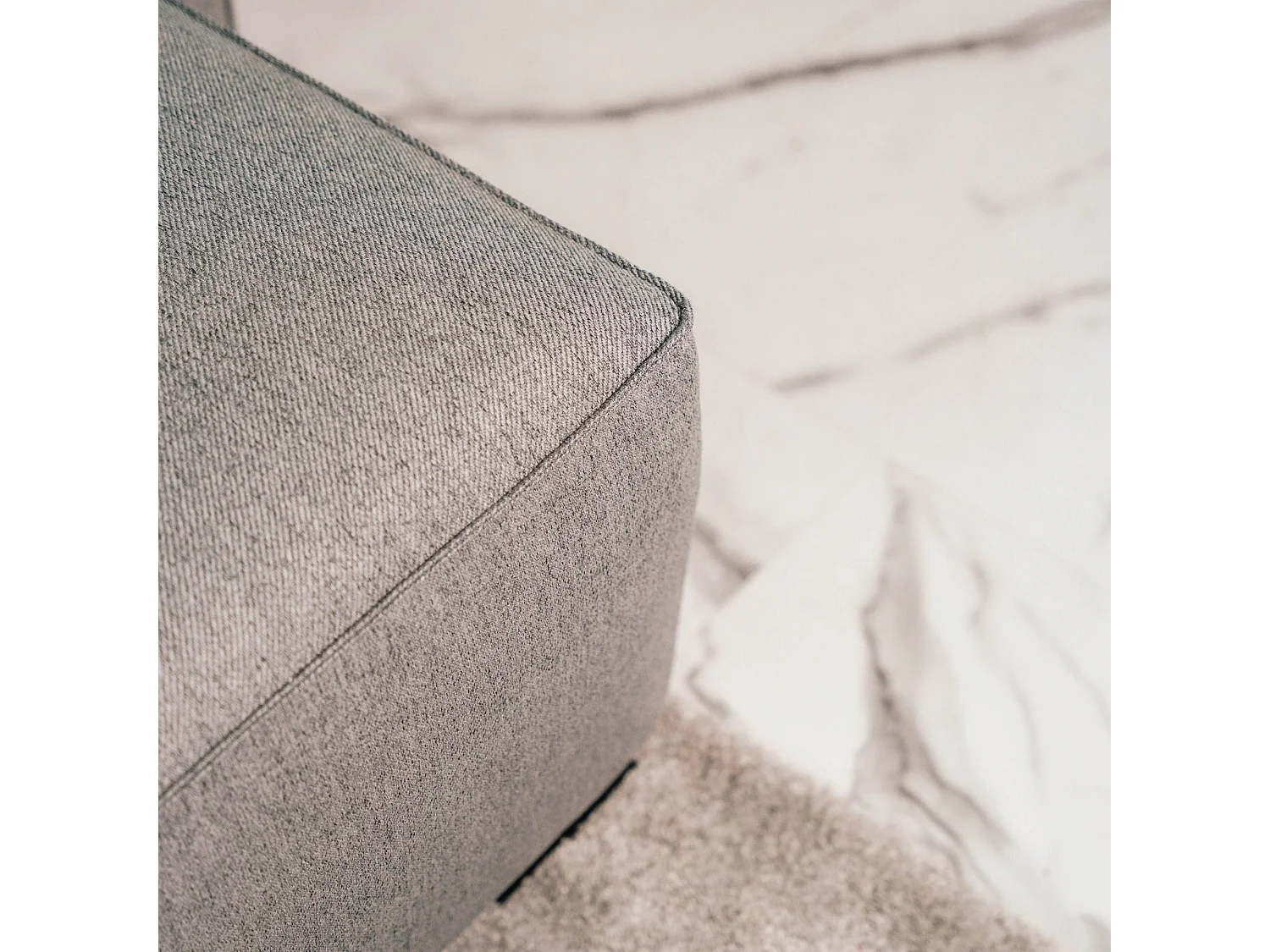 BUDWING Canapé-Lit Chaise Longue Jade Gris - 4 Places - 239x135x91 cm