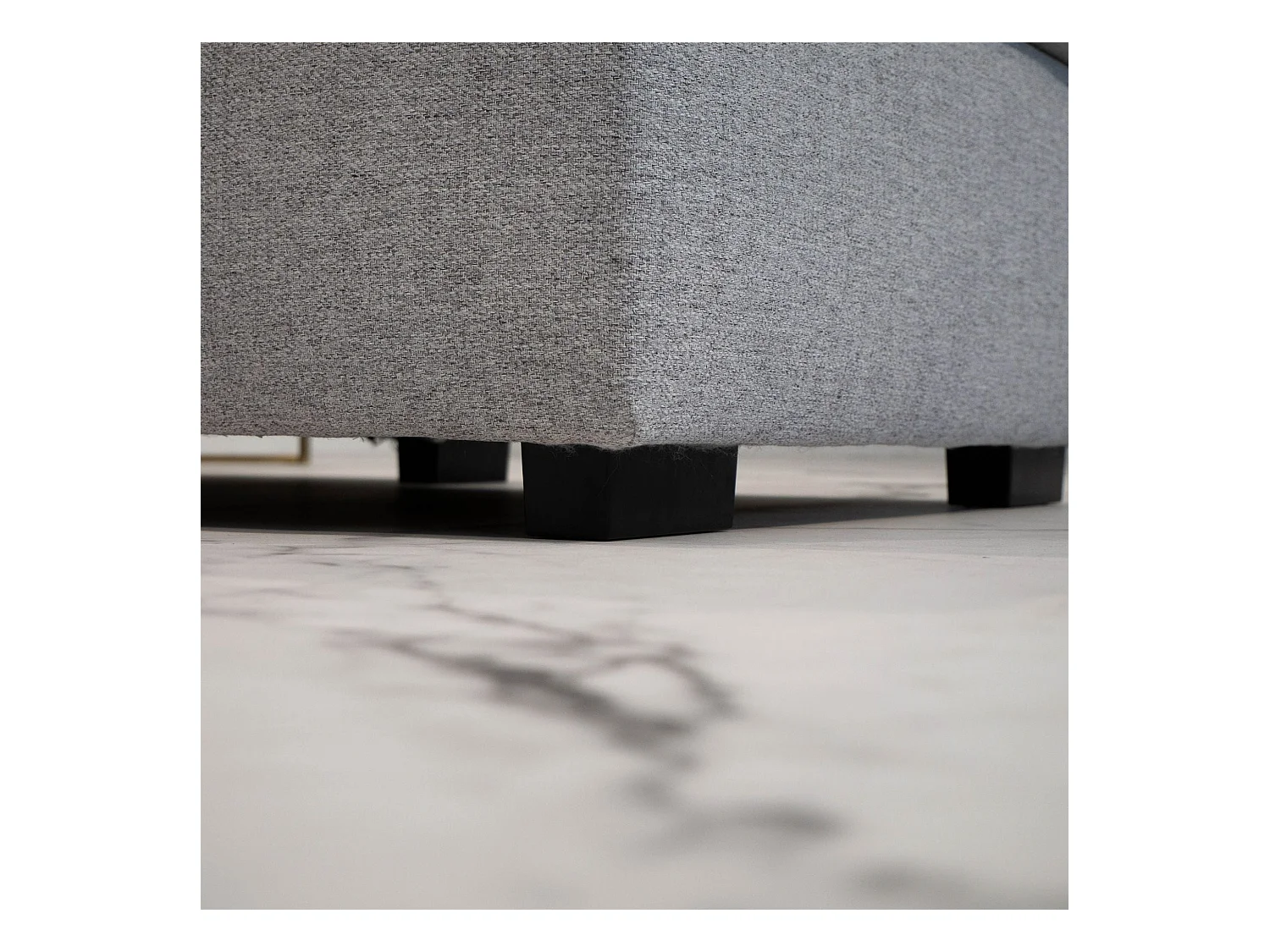 BUDWING Canapé-Lit Chaise Longue Harper Gris - 4 Places - 248,5x156x103 cm