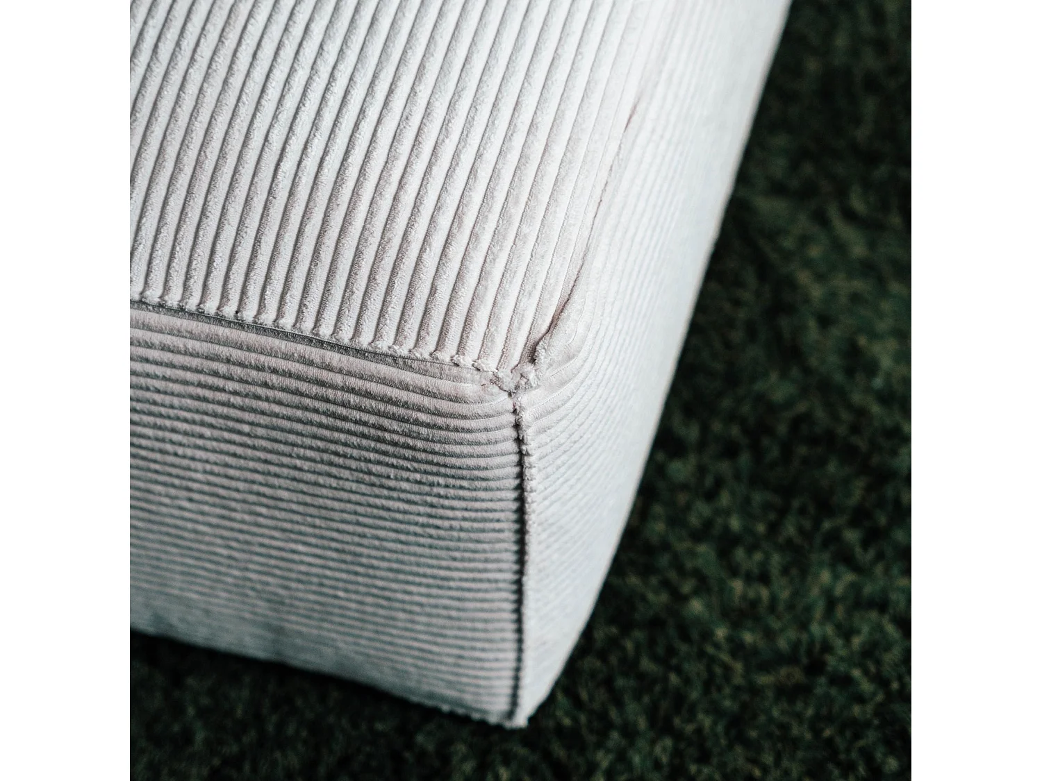 BUDWING Canapé-Lit Chaise Longue Lauren Beige - 4 Places - 269x158x96 cm