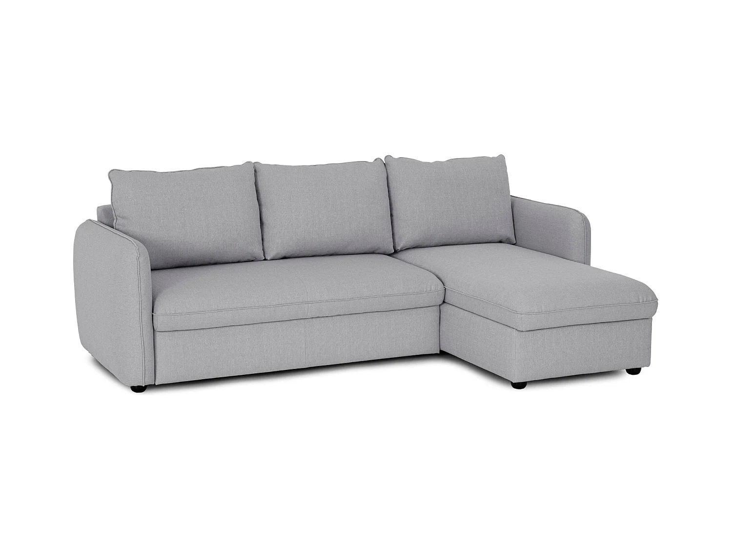 BUDWING Canapé-Lit Chaise Longue Vogue Gris - 4 Places - 240,5x168,5x93 cm