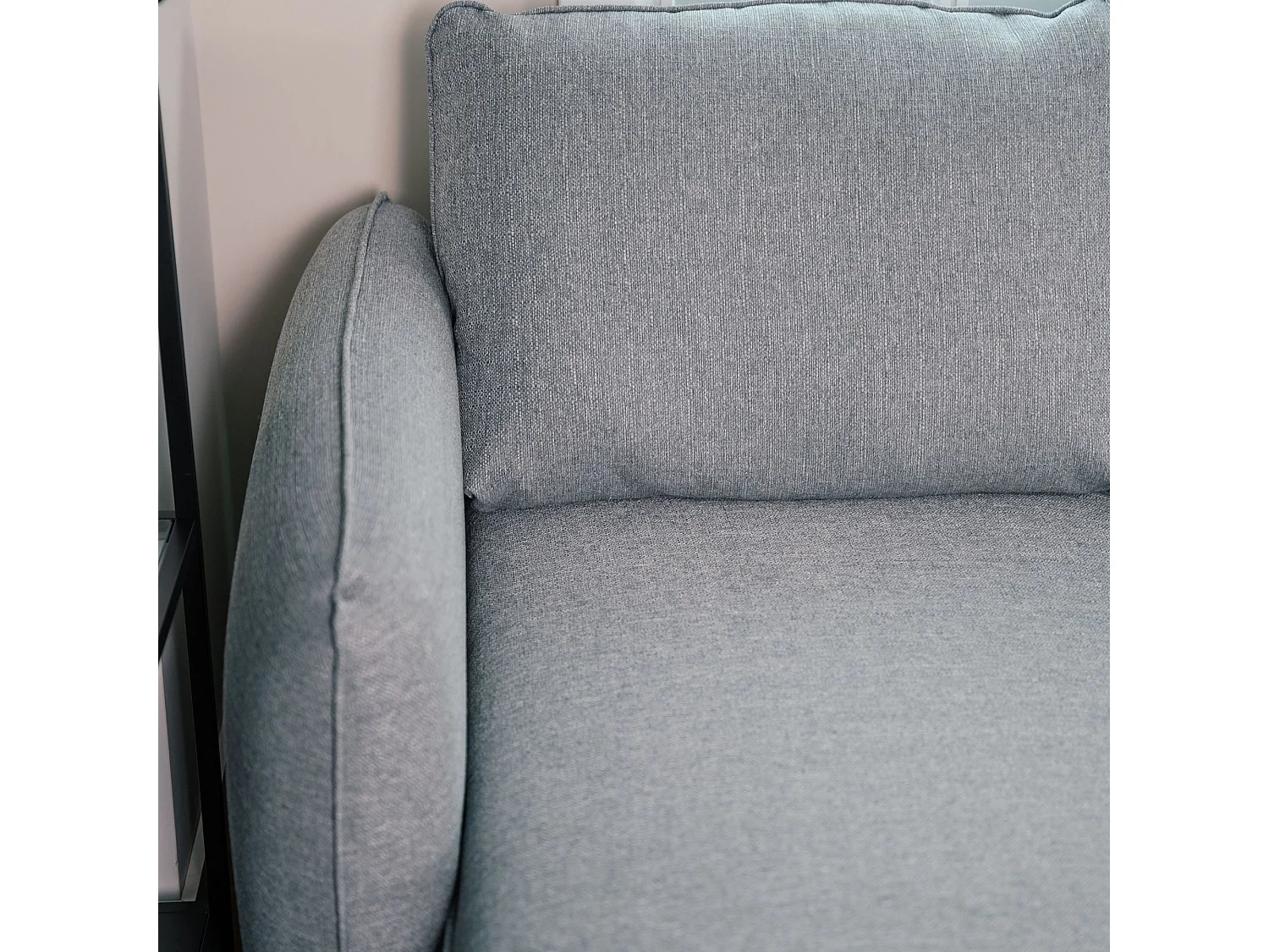 BUDWING Canapé-Lit Chaise Longue Vogue Gris - 4 Places - 240,5x168,5x93 cm