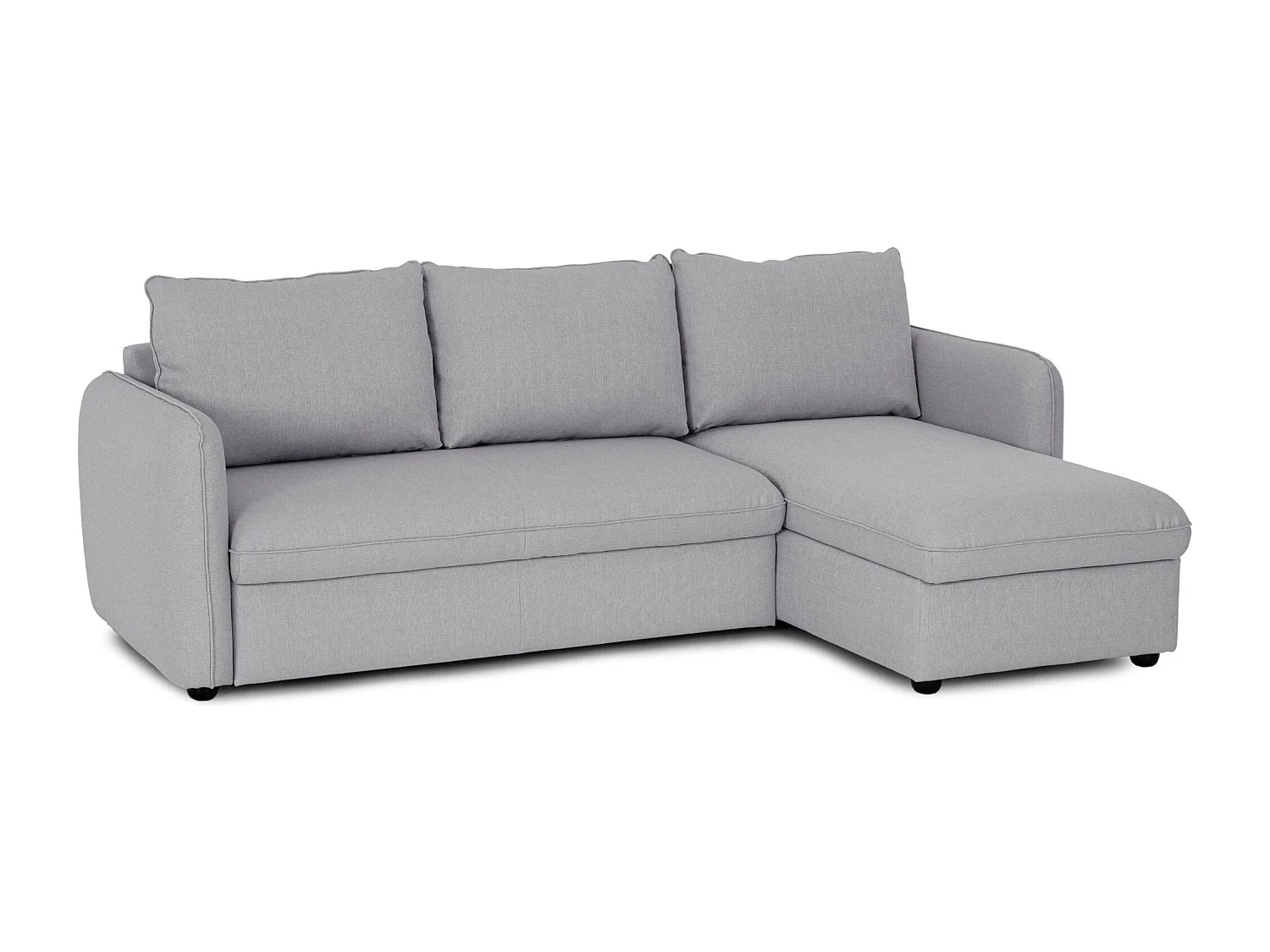 BUDWING Canapé-Lit Chaise Longue Vogue Gris - 4 Places - 240,5x168,5x93 cm