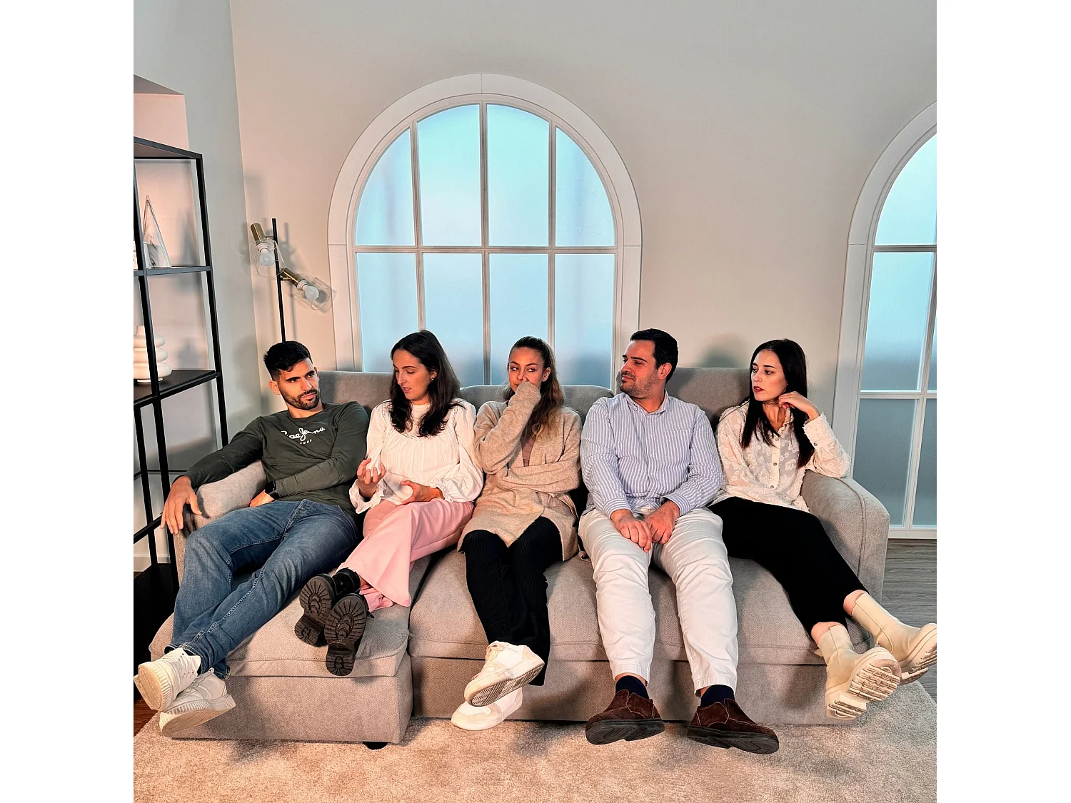 BUDWING Canapé-Lit Chaise Longue Vogue Gris - 4 Places - 240,5x168,5x93 cm