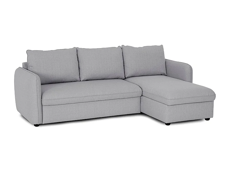 BUDWING Canapé-Lit Chaise Longue Vogue Gris - 4 Places - 240,5x168,5x93 cm
