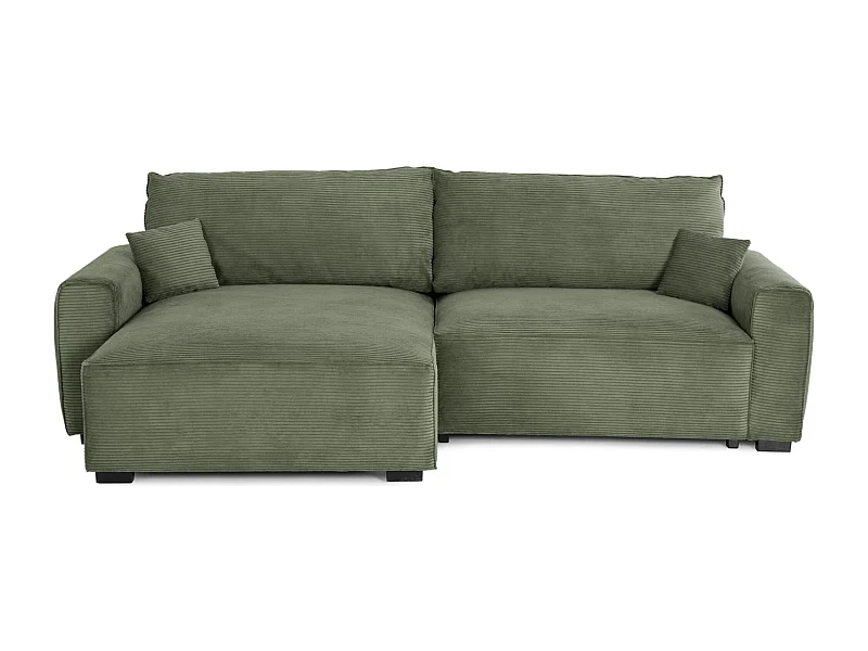 BUDWING Canapé-Lit Chaise Longue Lauren Vert Forêt - 4 Places - 269x158x96 cm