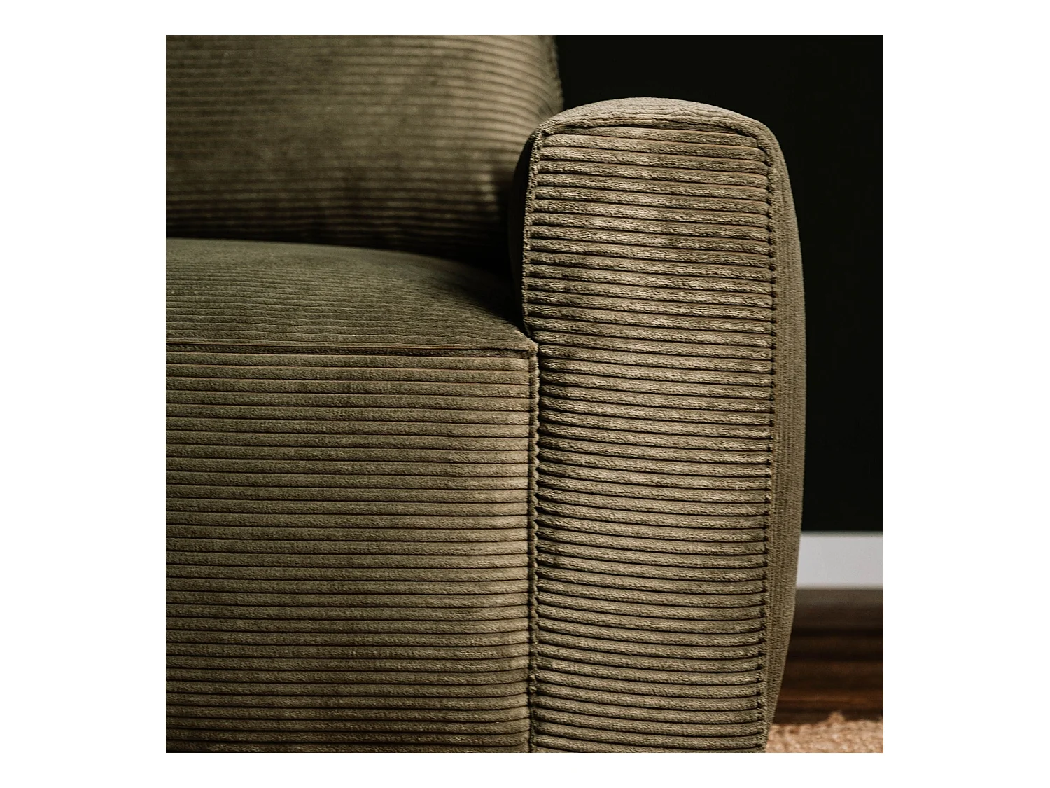 BUDWING Canapé-Lit Chaise Longue Lauren Vert Forêt - 4 Places - 269x158x96 cm