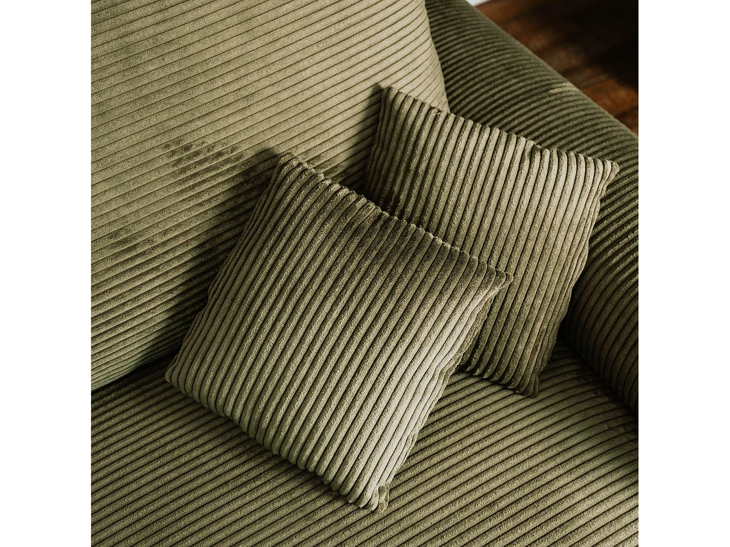 BUDWING Canapé-Lit Chaise Longue Lauren Vert Forêt - 4 Places - 269x158x96 cm